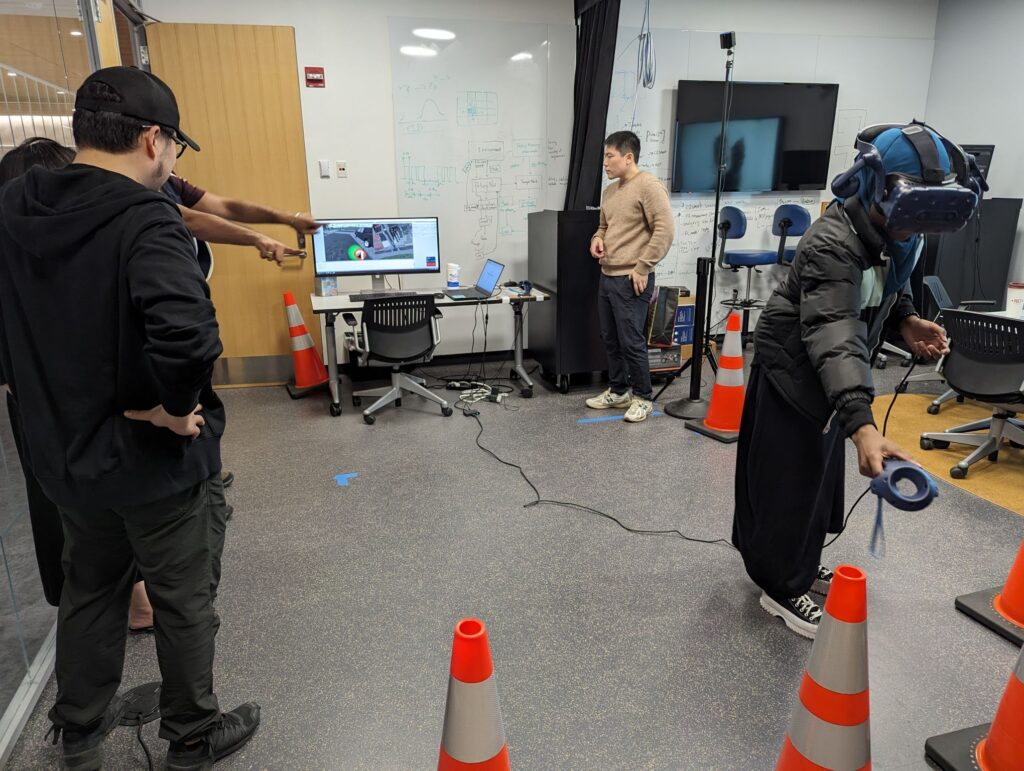 students using VR technology