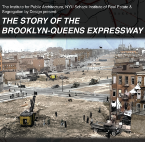 promo graphic of 'the story of the BQE' doc screening