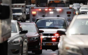 fdny truck in traffic