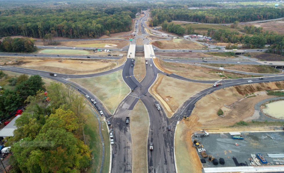 aerial view of a FLDI being constructed