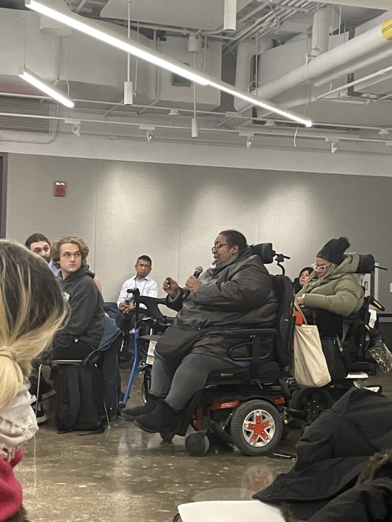 audience member asking a question