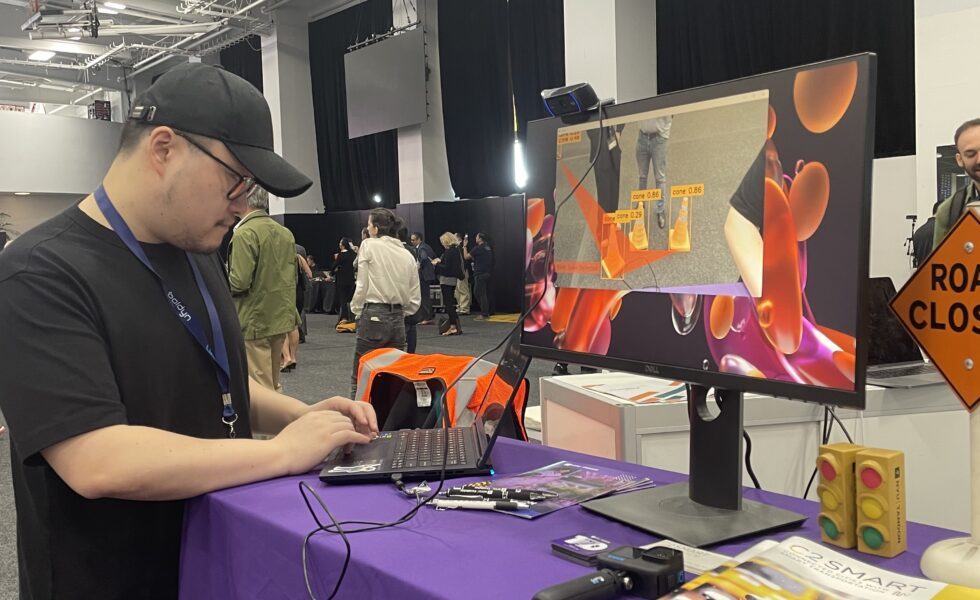 Fan setting up his computer vision work