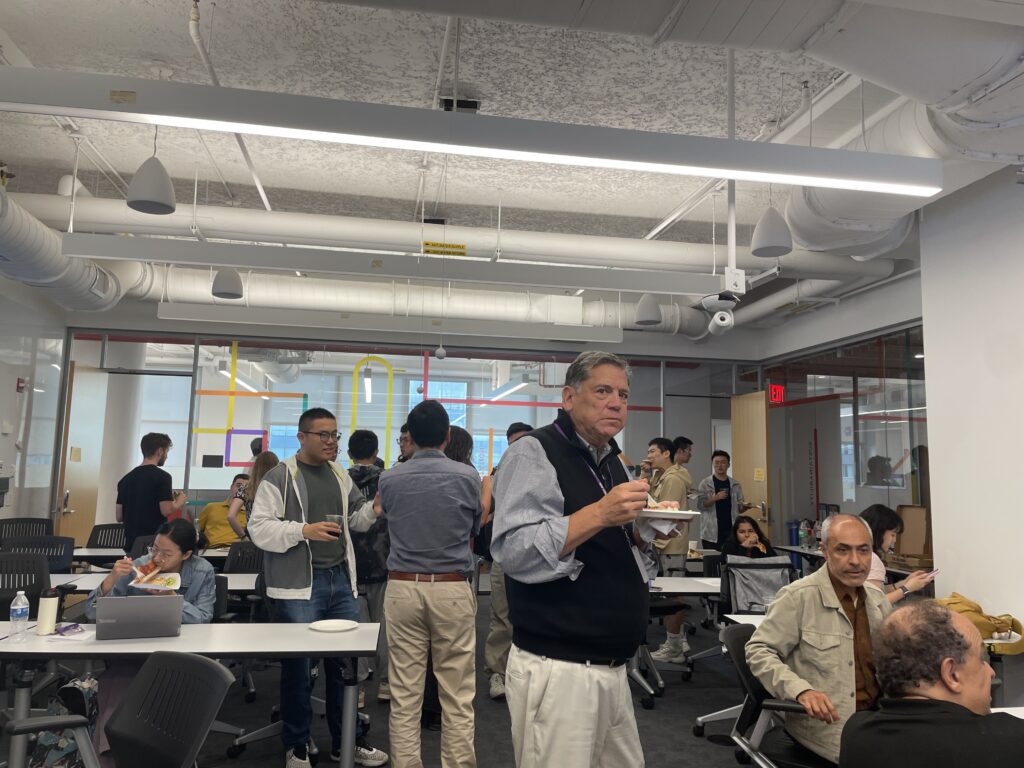 audience mingling at the event