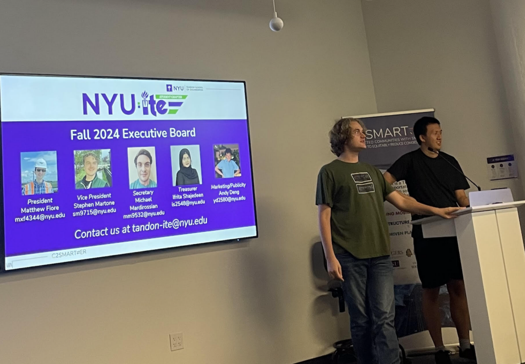 undergrads presenting on NYU ITE chapter