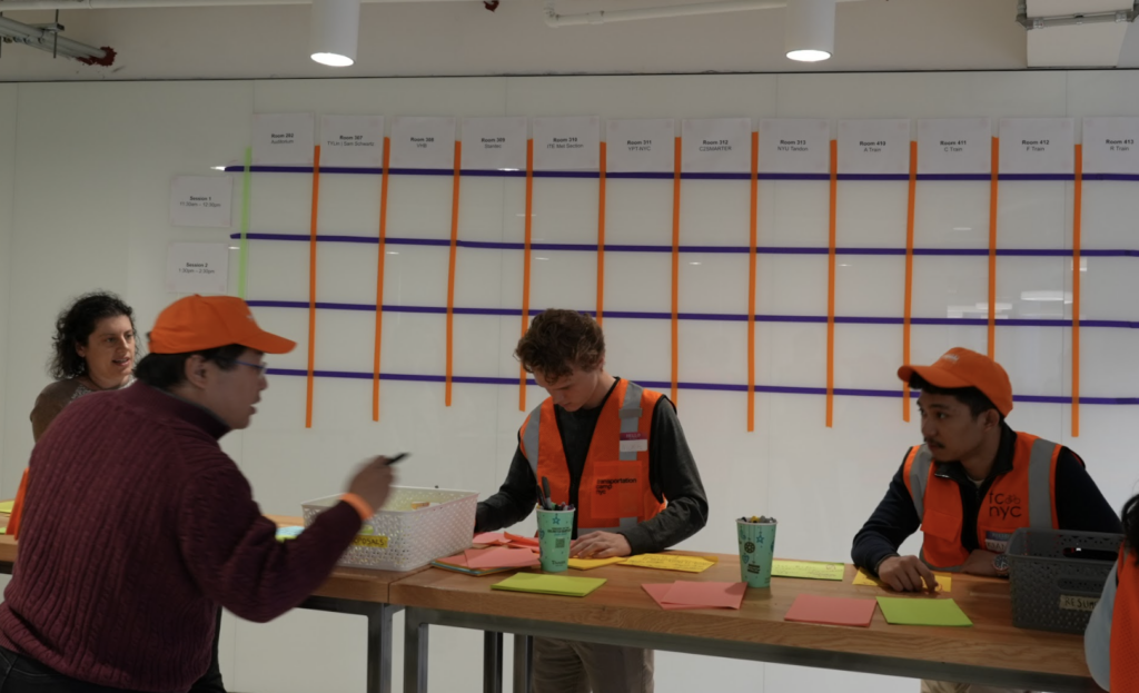 student volunteers at transportationcamp