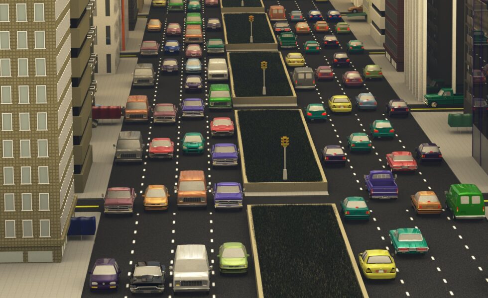 graphic of city traffic