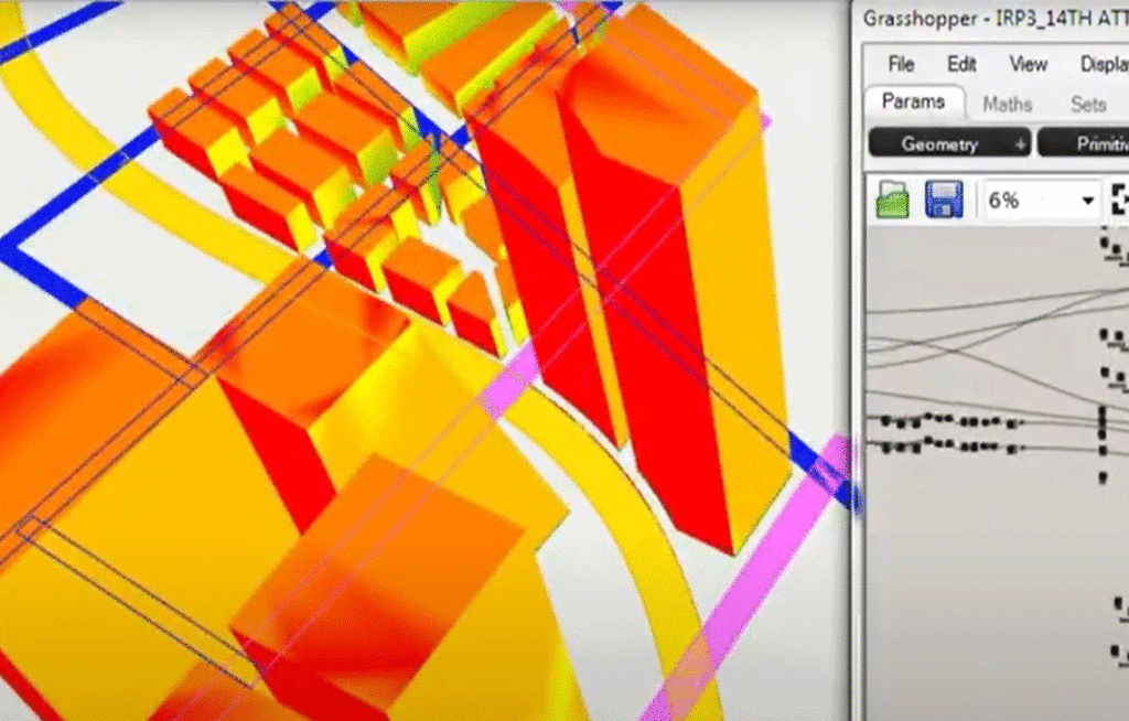 gif of changing forms of data in a digital program