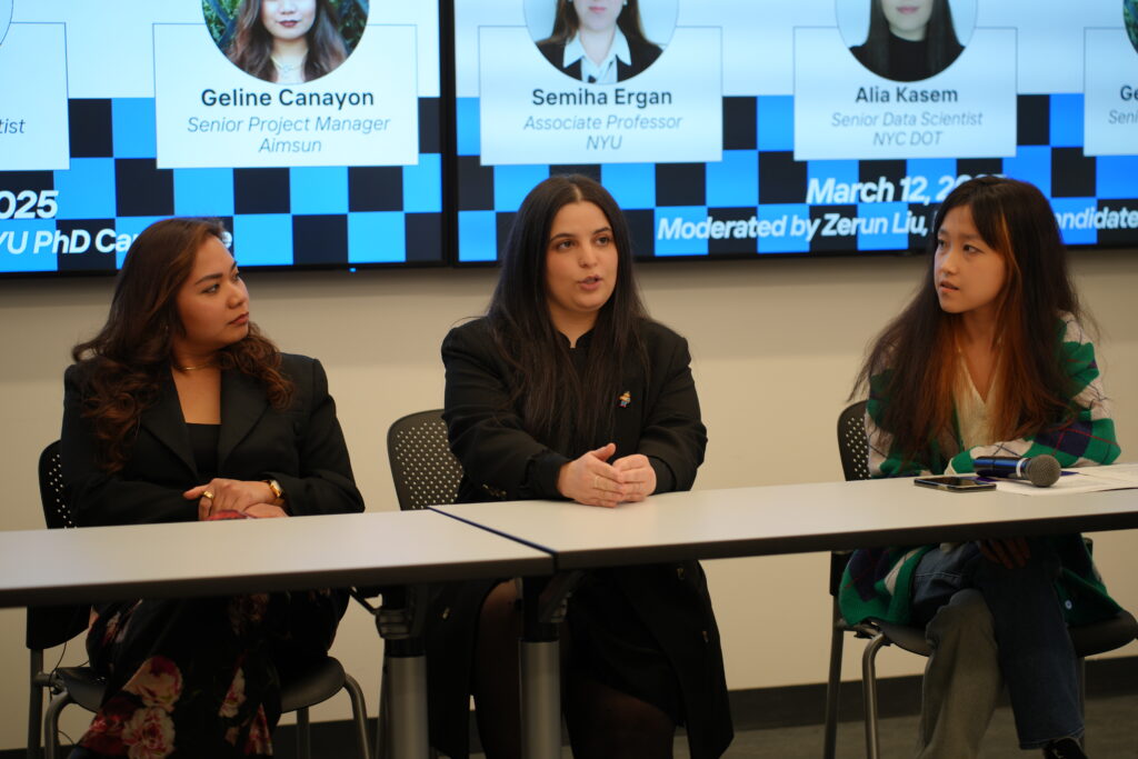 photo of the panelist Alia Kasem speaking during the Women in Transportation panel