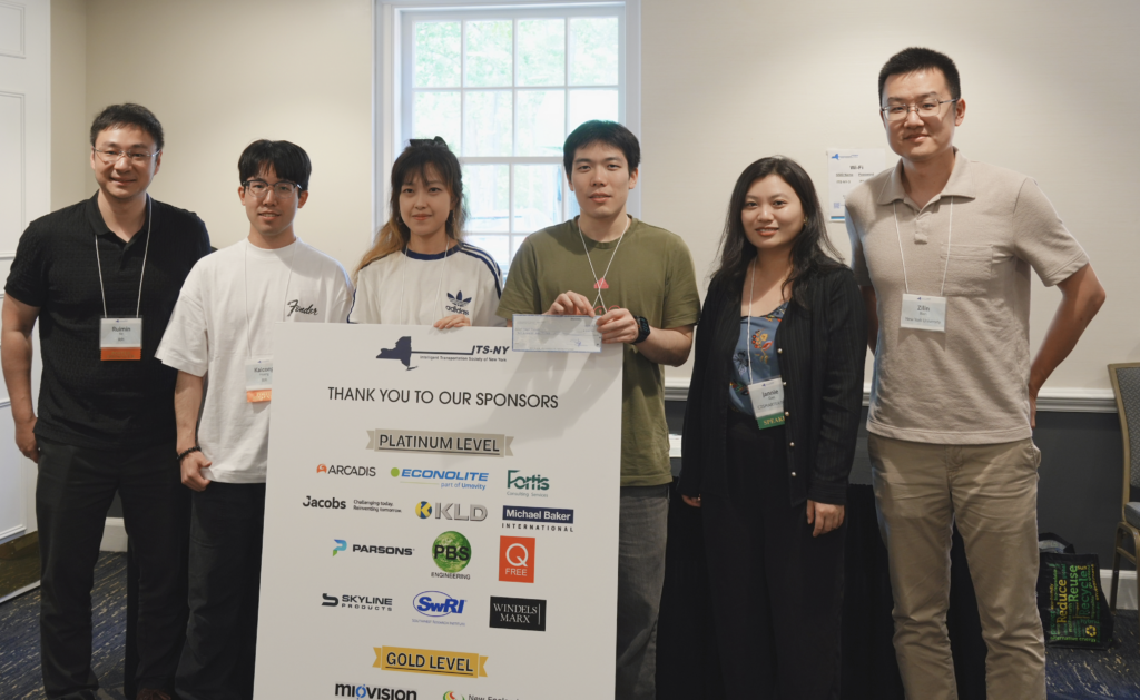 Photo of the C2SMART team who travelled to ITS NY this summer.