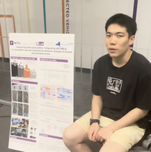 Shuo Zhang and his poster