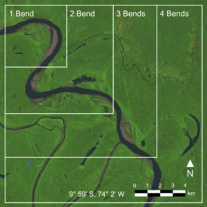 A Landsat image depicting the region of Ucayali River
