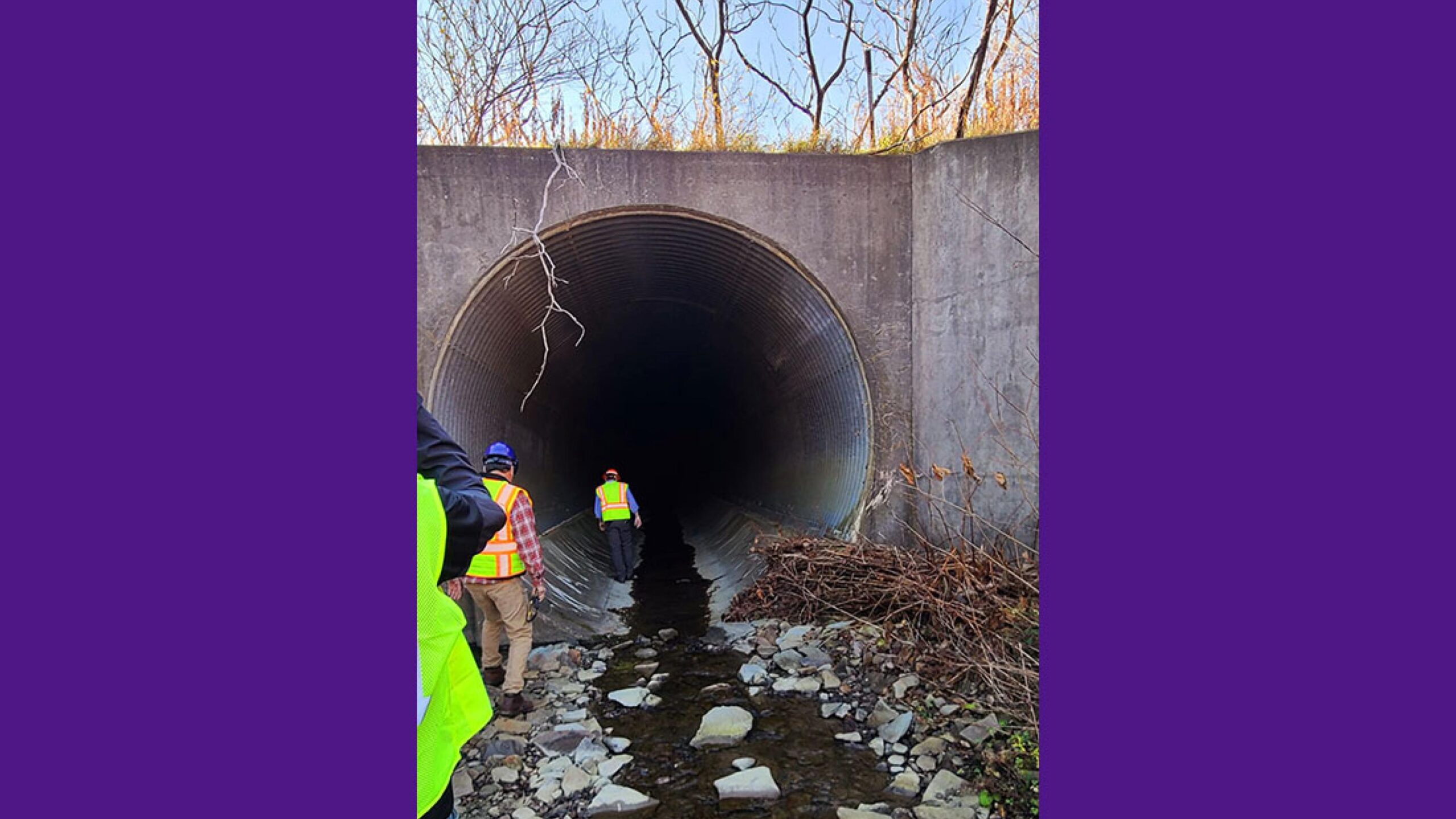 Photo of a culvert in New York state taken by Prof. Wani.